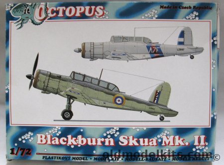 Octopus 1/72 Blackburn Skua M.II Dive Bomber - 803 NAS HMS Ark Royal 1939 / FAA Ark Royal Mers-el-Kebir Attack / FAA 800 Sq Mediterranean / 803 NAS Lt. Collingham's Aircraft, PV72030 plastic model kit